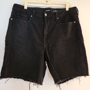Old Navy Black Bermuda Raw hem Jean Shorts